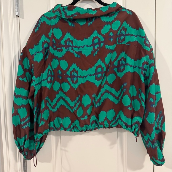 Ulla Johnson Brown and Green Patterned Top - Picture 2 of 7